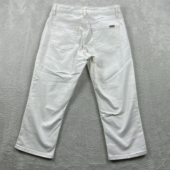 Levis Mid Rise Cropped Jeans Size 8 White Denim Non Distressed - Picture 2 of 10